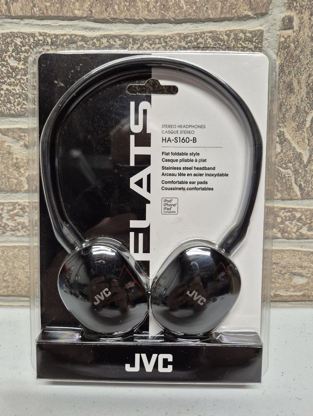 JVC Flat-S Stereo Headphones - Black
